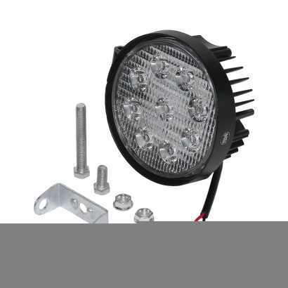 KS-WR009F-BG Фара противотуманная OFF-Road (Круглая,9 диодов, рассеиваемый свет) 12/24V 27W (115х55х130)