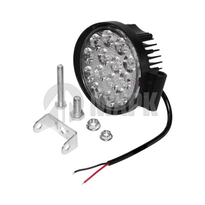 KS-WR014F-CH Фара противотуманная OFF-Road (Круглая,14 диодов, рассеиваемый свет) 12/24V 27W (115х55х130)